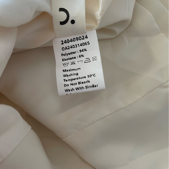 NWT Commense Solid Tube Top With Wide Leg Pants Set Cream Ivory Large - Picture 5 of 14